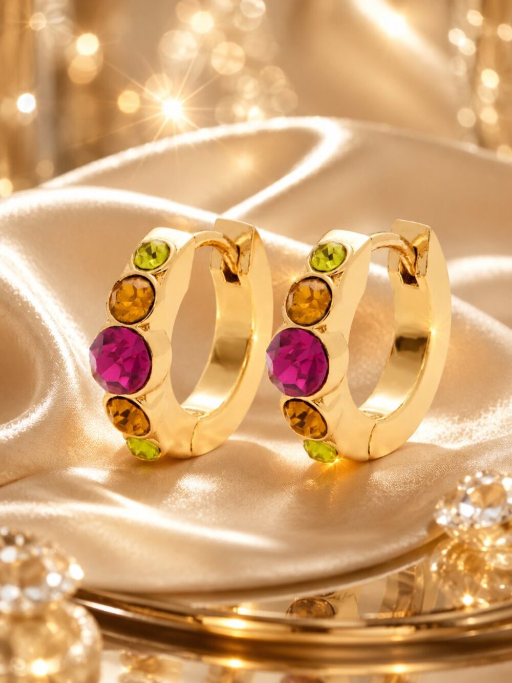 Kurt Geiger London Stone Huggie Hoop Earrings